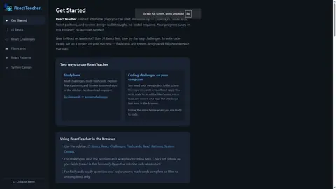 ReactTeacher screenshot 1