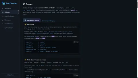 ReactTeacher screenshot 2