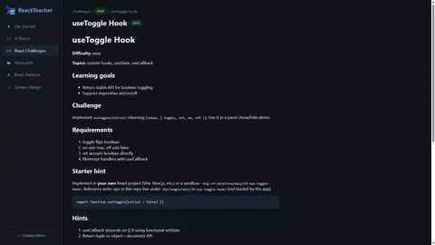 ReactTeacher screenshot 3