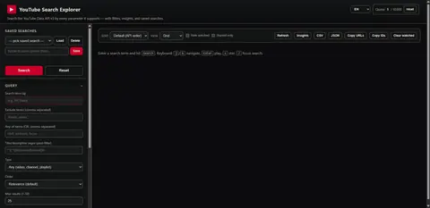YouTube Search Explorer screenshot 1