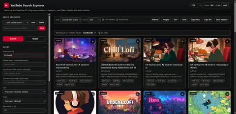 YouTube Search Explorer screenshot 2